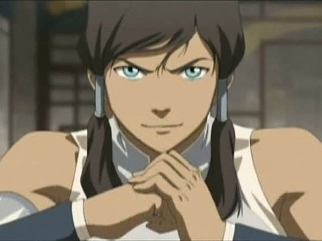 Korra preparing to beat up some gangsters