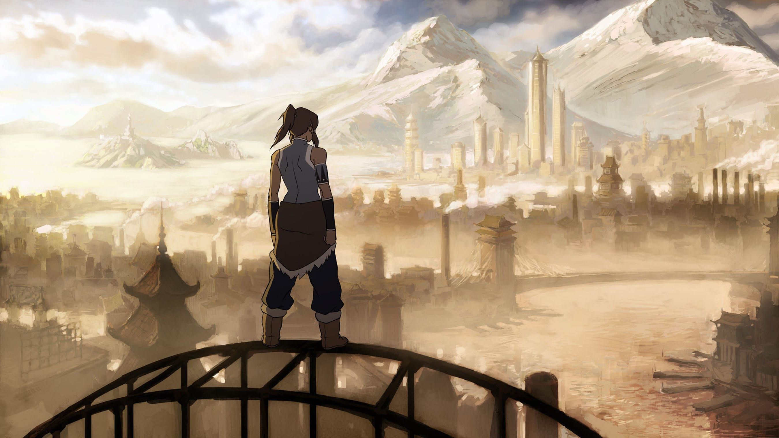 Korra looking out over Republic City